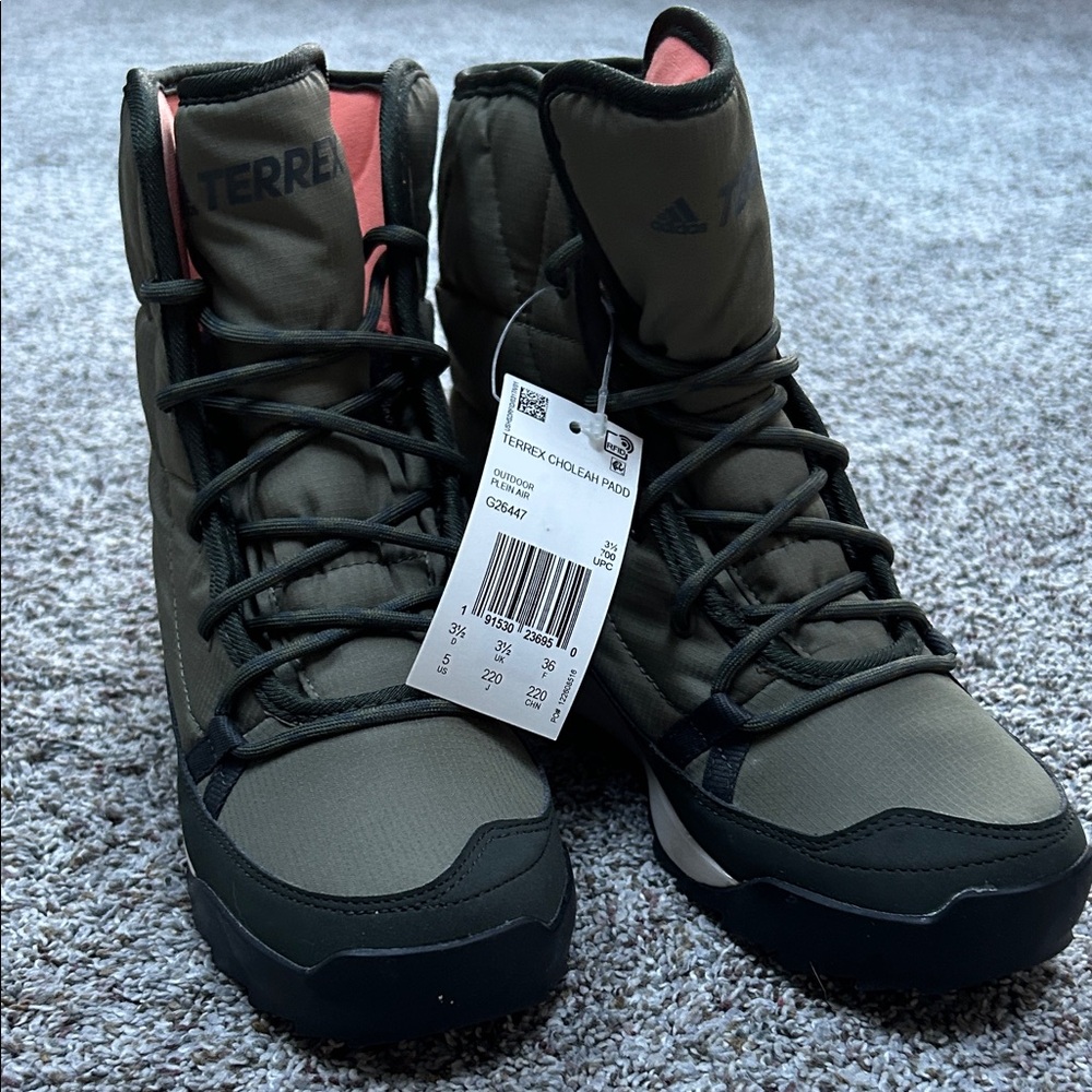Adidas Terrex Olive and Black Outdoor Boots